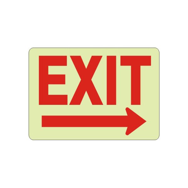 Glow Exit Right Arrow Sign - GL-168921