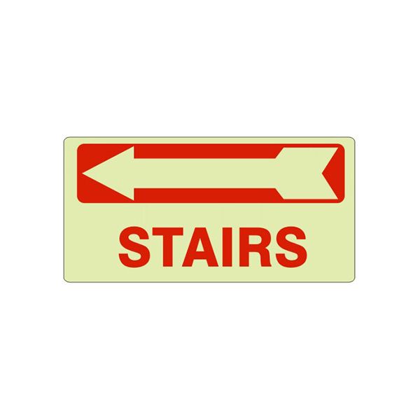 Glow Stairs Sign Left Arrow Block - GL-991061
