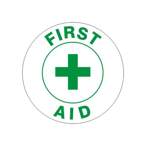 First Aid With Cross In Circle – Helmet / Hard Hat Markers - HM-2