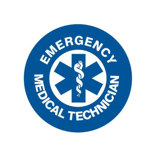 Emergency Medical Technician With  Bc/Bs Symbol – Helmet / Hard Hat Markers - HM-19