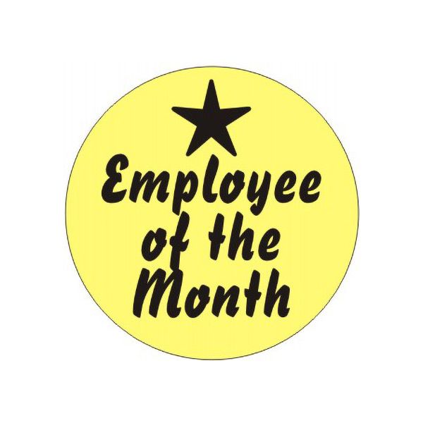 Employee Of The Month With Star – Helmet / Hard Hat Markers - HM-92