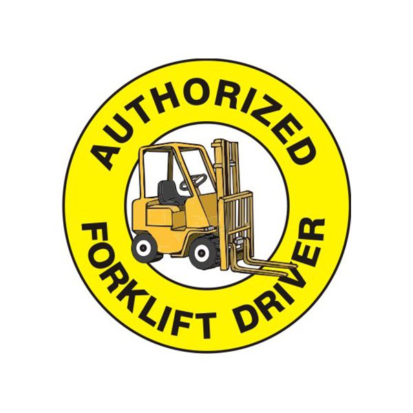 Authorized Forklift Driver Picto – Helmet / Hard Hat Markers - HM-129