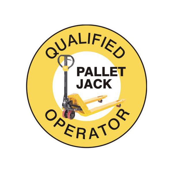 Qualified Pallet Jack Operator Picto – Helmet / Hard Hat Markers - HM-138