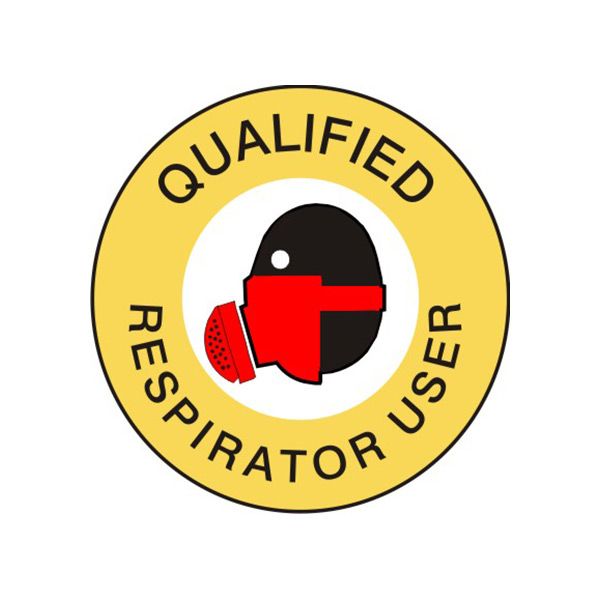 Qualified Respirator User Picto – Helmet / Hard Hat Markers - HM-139