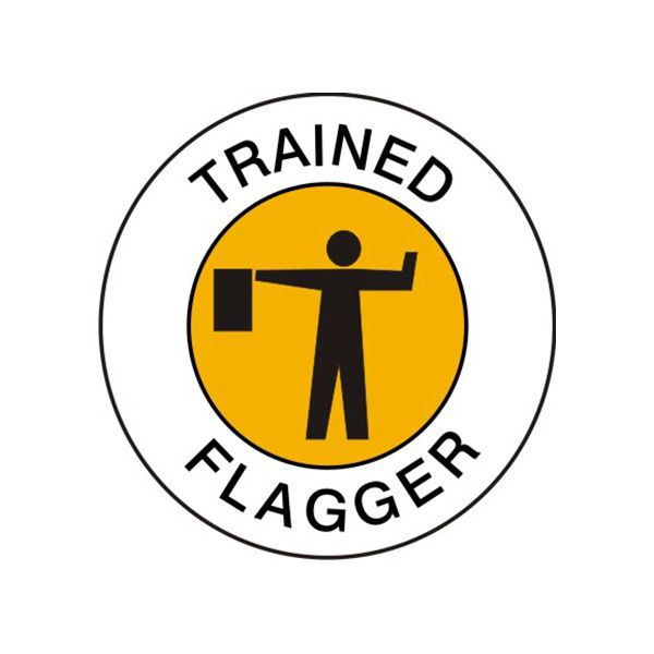 Trained Flagger Picto – Helmet / Hard Hat Markers - HM-144