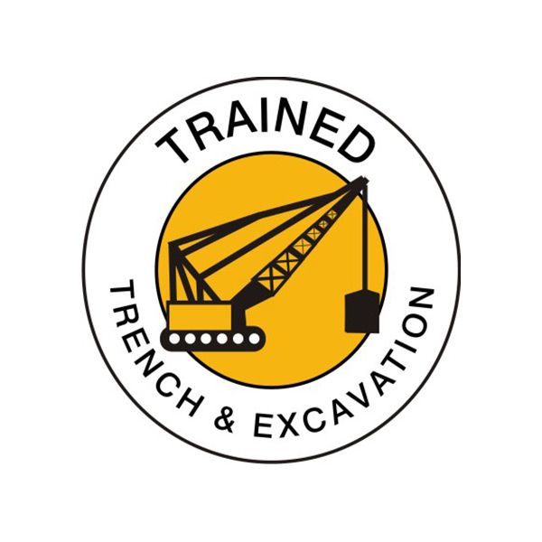 Trained Trench Excavation Picto – Helmet / Hard Hat Markers - HM-146