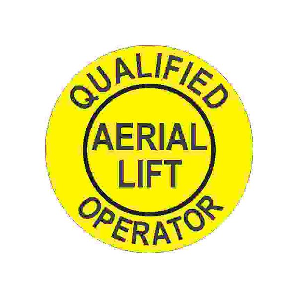 Qualified Aerial Lift Operator – Helmet / Hard Hat Markers - HM-152