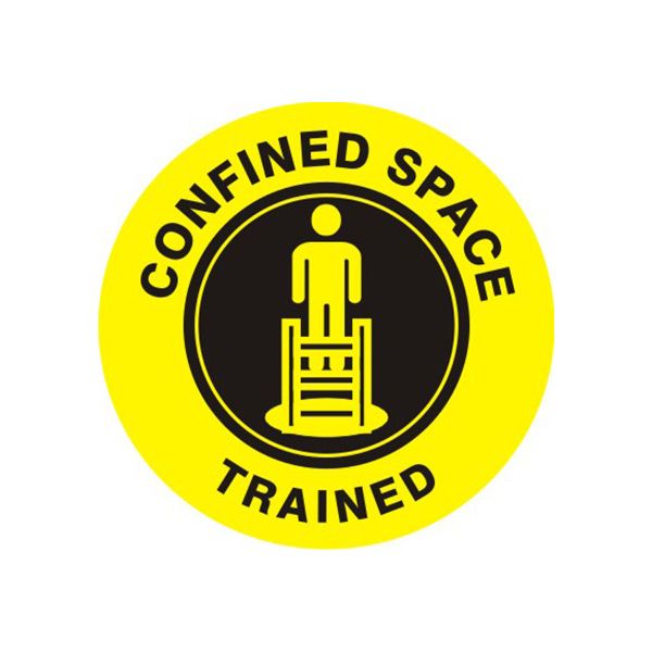 Coined Space Trained Picto – Helmet / Hard Hat Markers - HMR-153