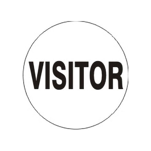 Visitor  Round – Helmet / Hard Hat Markers - HM-15