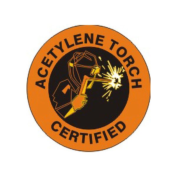Acetylene Torch  Certified With Picto Welder - Helmet / Hard Hat Markers sign - HM-102