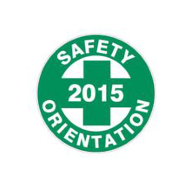 Safety 2017 Orientation With Picto Of Cross - Helmet / Hard Hat Markers sign - HM-119