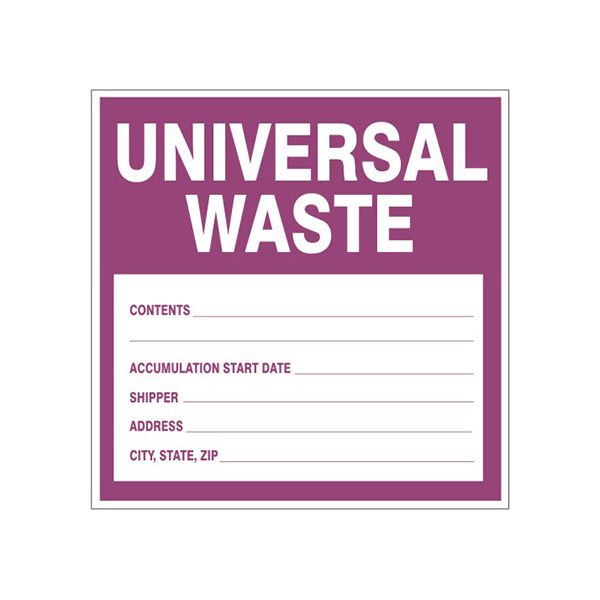 Universal Waste Contents Accumulation Start Date Shipper Address City State - HW-20684