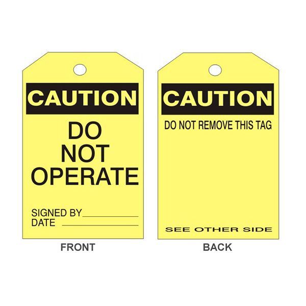Caution Do Not Operate Tag - LT-204