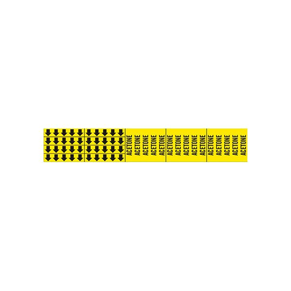 Acetone - Pipe Marker With Arrows sign - P-002-F