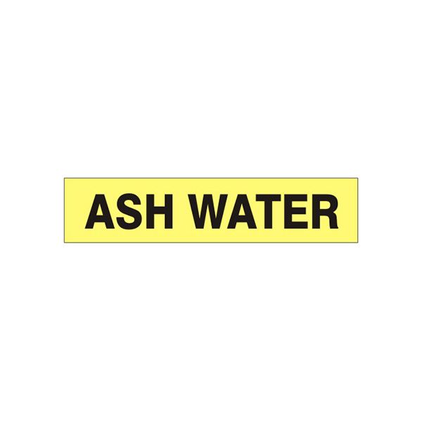 Ash Water - Pipe Marker label - P-010-APK