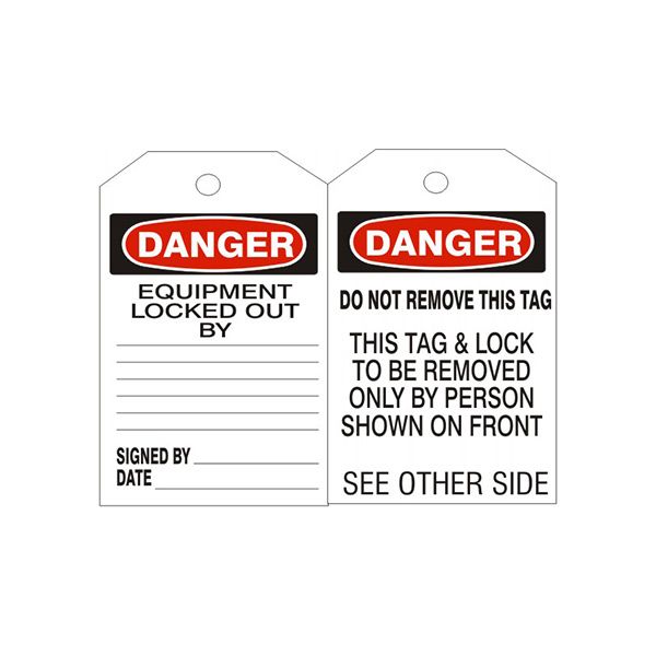 Danger Equipment Locked Out By Tags - LT-114