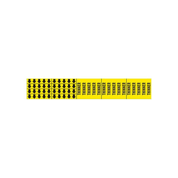 Thinner - Pipe Marker With Arrows sign - P-153-F