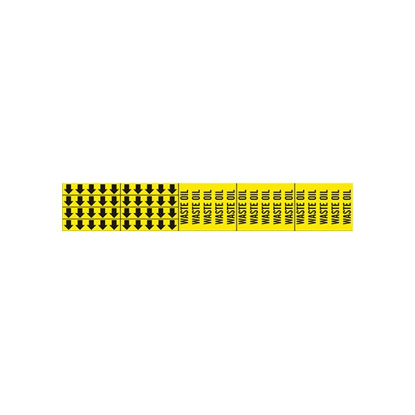 Waste Oil - Pipe Marker With Arrows sign - P-166-F