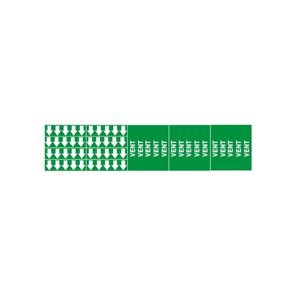 Vent - Pipe Marker With Arrows sign - P-248-F