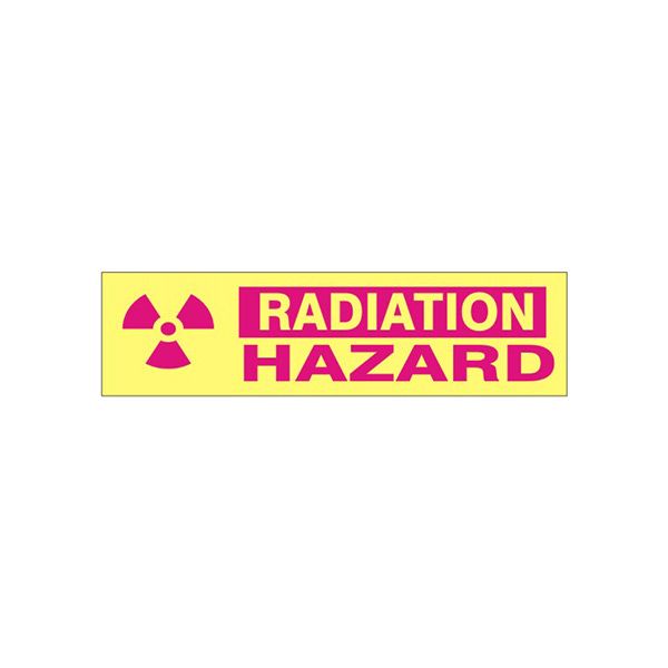 Radiation Symbol Radiation In Magenta Header  Hazard Pressure Sensitive Decal - PD-6610