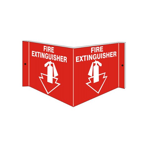 Three dimensional Fire Extinguisher With Red Arrow - Projecting Wall sign - PWS-4