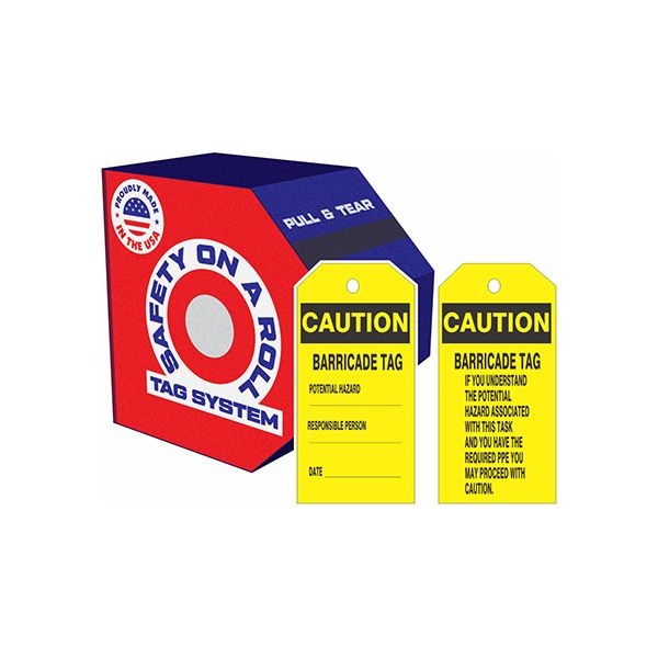 Caution Barricade Tag Potential Hazard Tag - RT1-312