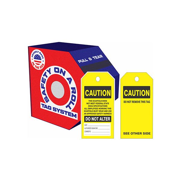 Caution Scaffold Tags - RT2-713