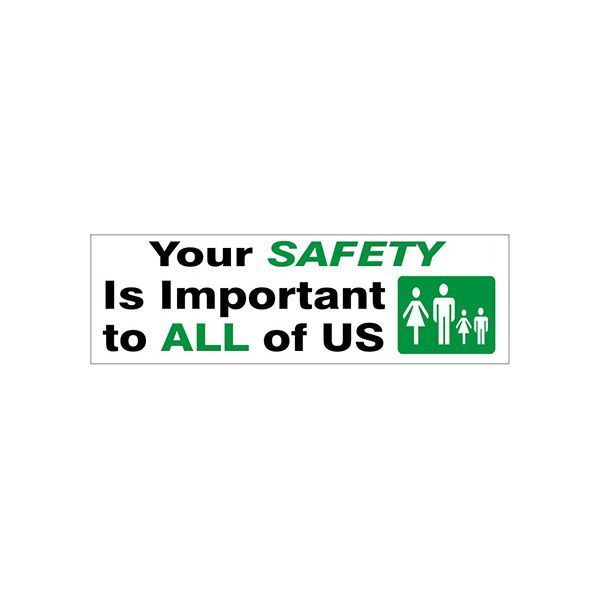 Your Safety Is Important To All Of Us Picto banner. - SBL-363
