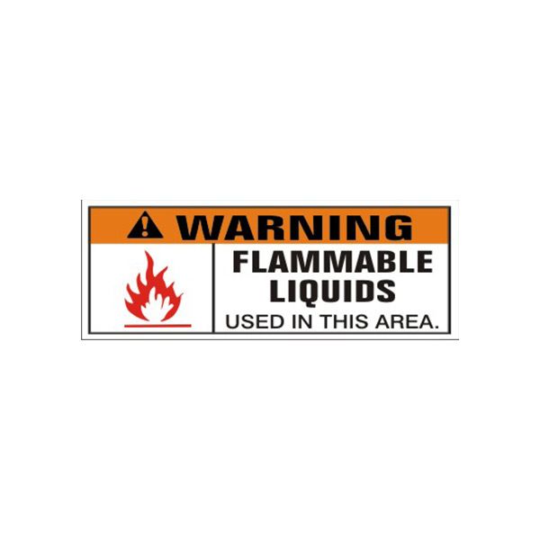 Warning! With Exclamation Mark Symbol Flammable Liquids Used In This banner. - SB-426