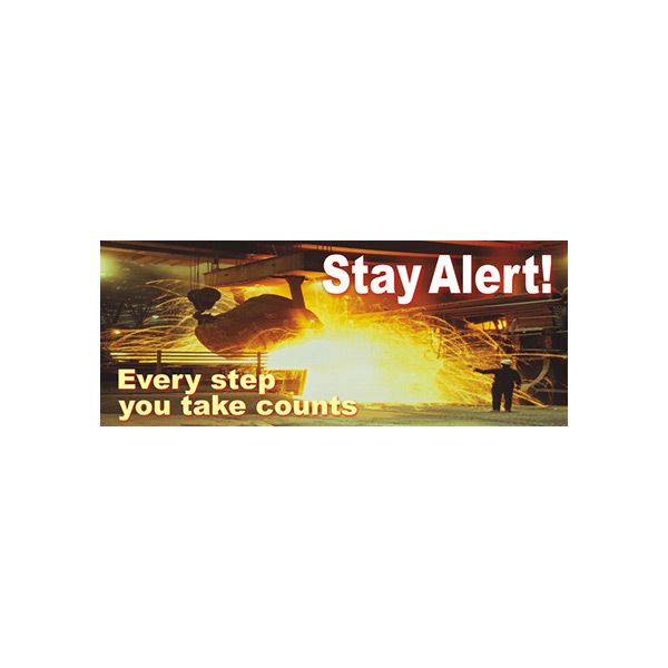 Stay Alert! Every Step You Take Counts With Picto - Reinforced banner. - SBL-430