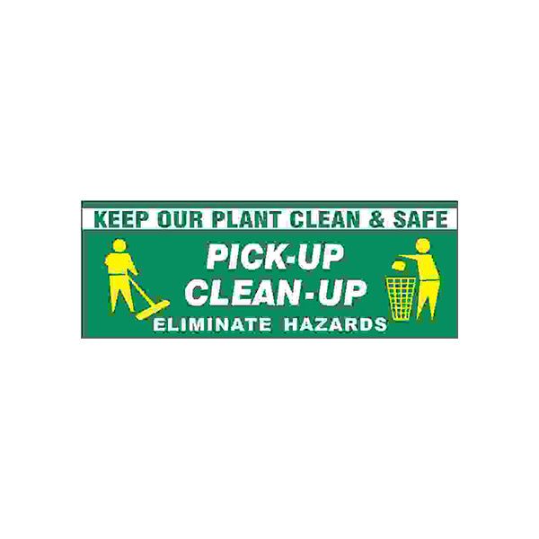 Banner Keep Our Plant Clean Picto  Pick-Up  Clean-Up  Eliminate banner. - SB-451