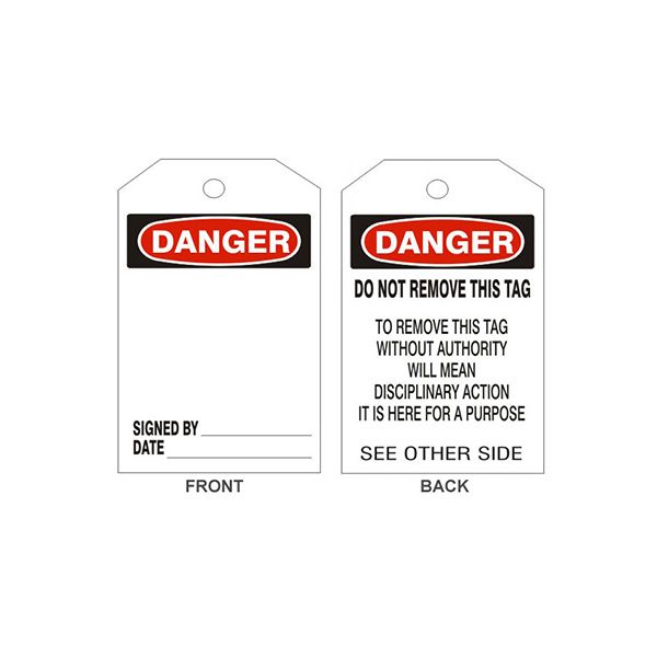 Danger Blank Tags - Back 2 - ST-101-2