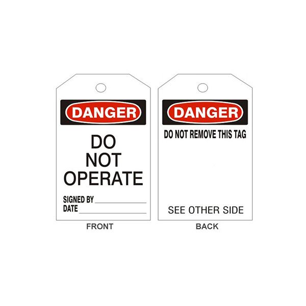 Danger Do Not Operate Tags - Back 1 - ST-108-1