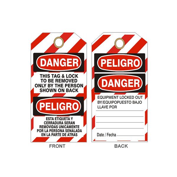 Danger This Tag & Lock To Be Removed Only By The Person Tag, Tagboard, 6.125X3