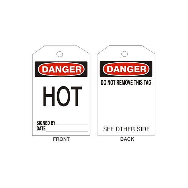 Danger Hot Tags - Back 1, Tagboard, 6.125X3