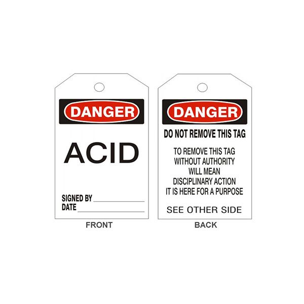 Danger Acid Tags- Back 2, Tagboard, 6.125X3