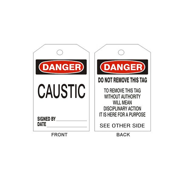 Danger Caustic Tags - Back 2, Tagboard, 6.125X3