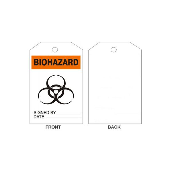 Biohazard Picto Tag, Tagboard, 6.125X3