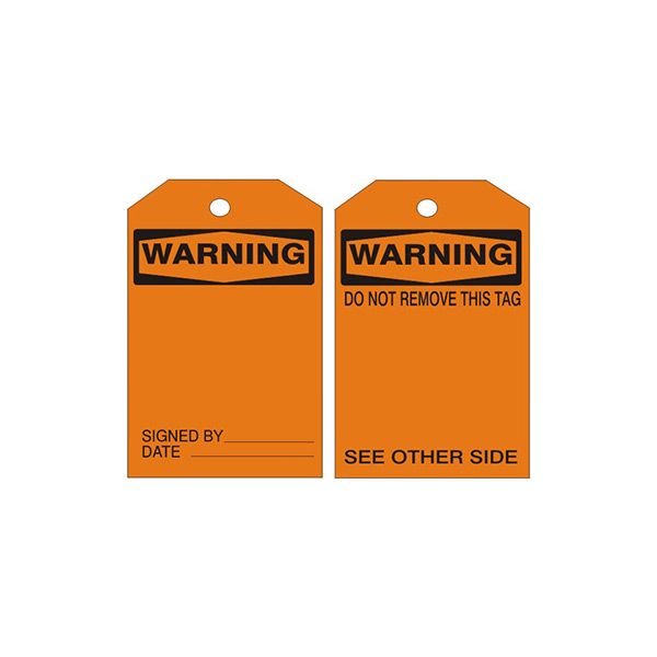 Warning Tags, Tagboard, 6.125X3
