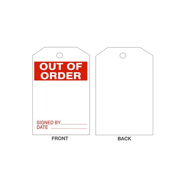 Out Of Order Tags, Tagboard, 6.125X3
