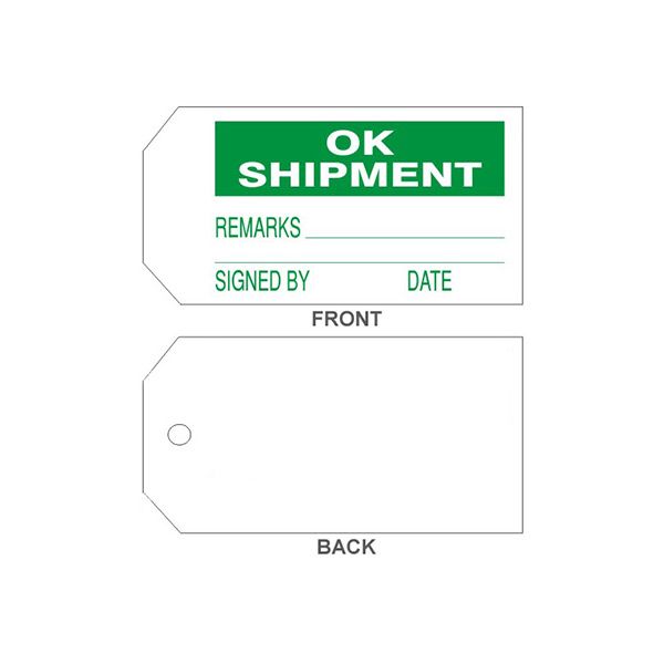 Ok Shipment Tags, Tagboard, 6.125X3