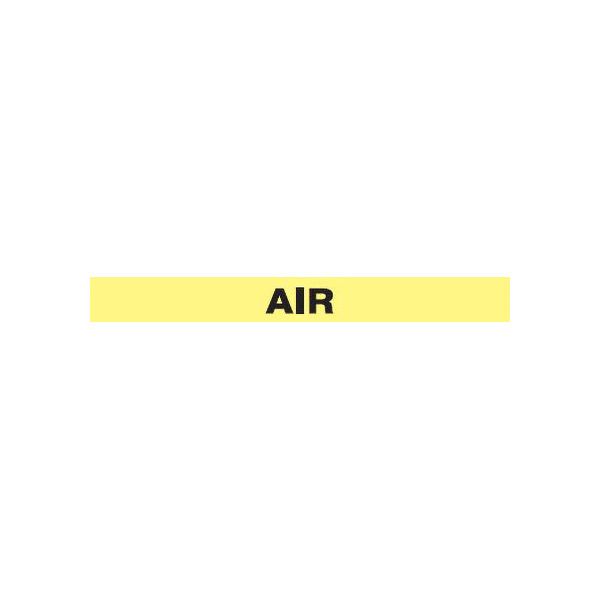 Air - Pipe Marker label, Adhesive Vinyl 25/Pk, 1.125X8