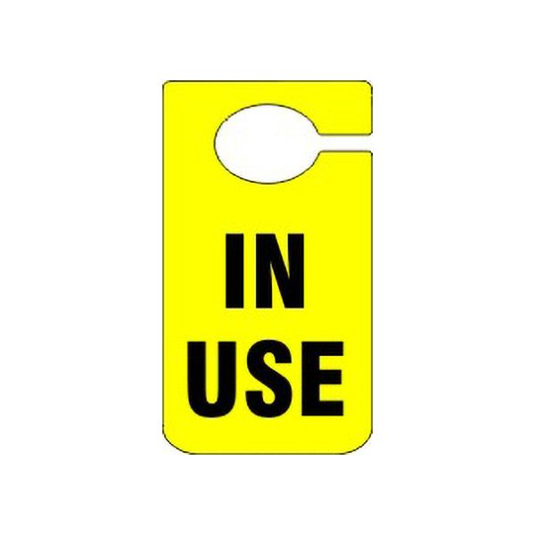 Danger: Door Knob Hanger In Use, Plastic (.040), 5X3
