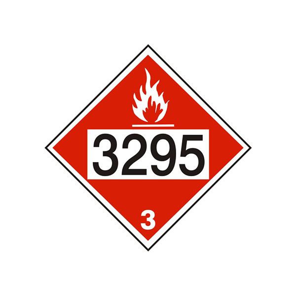 3295 Hydrocarbons, Liquid - Class 3 Placard, Cardstock, 10.75