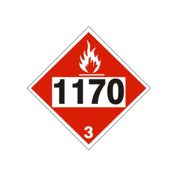 1170 Ethyl Alcohol, Ethanol - Class 3 Placard, Magnetic, 10.75