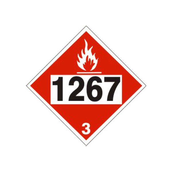 1267 Petroleum Crude Oil - Class 3 Placard, Cardstock, 10.75