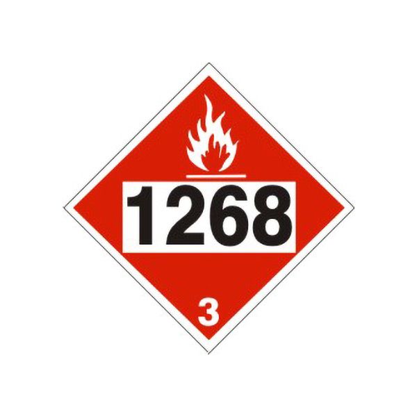 1268 Petroleum Distillates N.O.S. - Class 3 Placard, Cardstock, 10.75