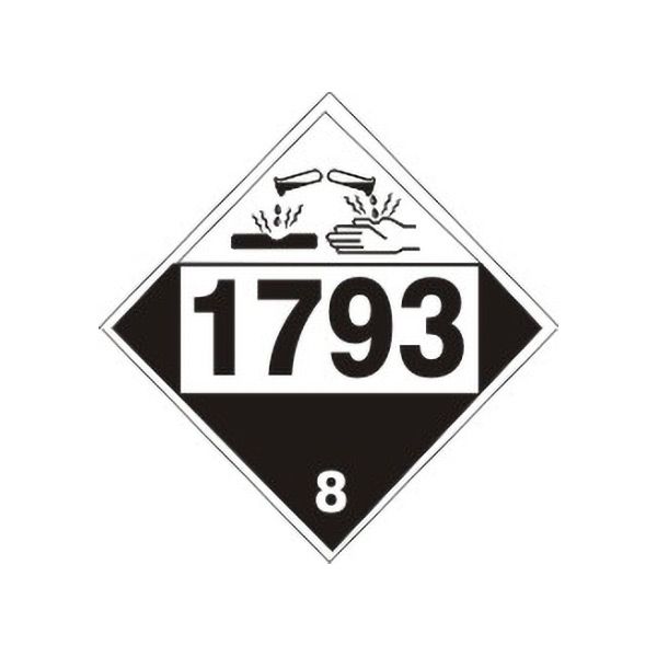 1793 Isopropyl Acid Phosphate - Class 8 Placard, Magnetic, 10.75
