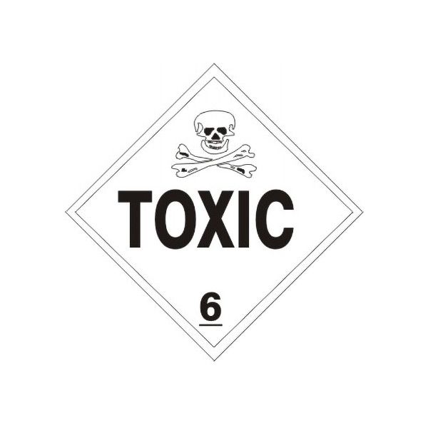 Poison Picto Toxic - Class 6 Placard, Magnetic, 10.75