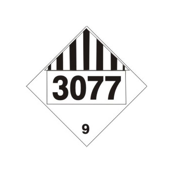 3077 Environmental Hazardous Substances  Solid - Class 9 Placard, Magnetic, 10.75